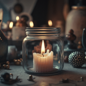 Candlelight Calm – Mindful Glow Wall Art for Emotional Recovery & Inner Peace