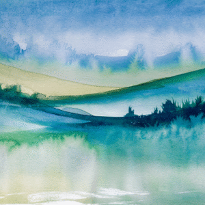 Watercolor Serenity Collection – Calming Landscape Wall Art Set for Mindfulness & Emotional Healing