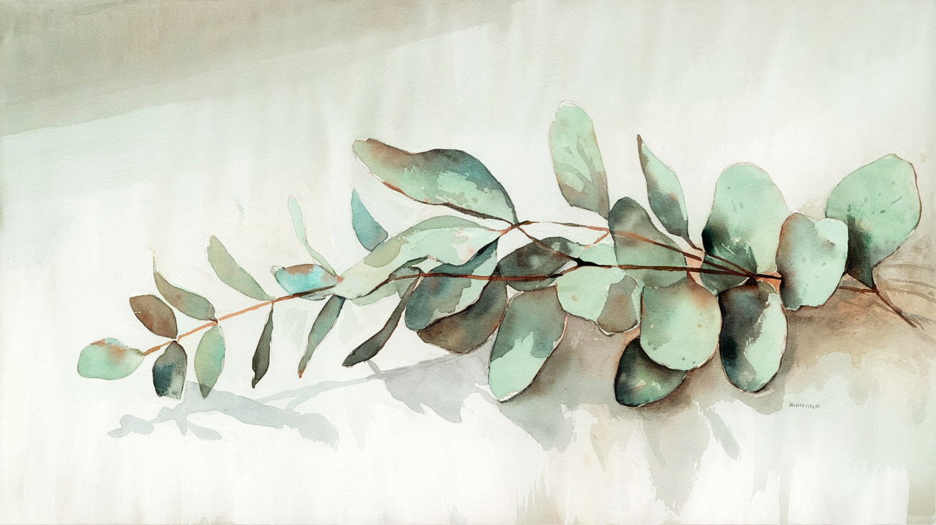 Eucalyptus Botanical Print Set – 4 Minimalist Greenery Illustrations (Digital Download)