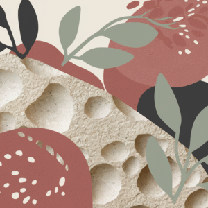 Abstract Stone & Botanical Wall Art Bundle – 3 Minimalist Prints in Terracotta, Sage & Neutral Tones