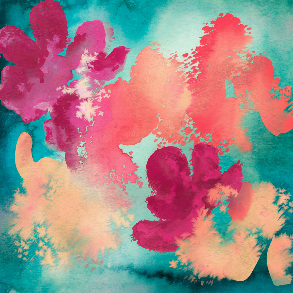 Floral Watercolor Digital Art Bundle – 4 Colorful Abstract Flower Prints, Instant Download Wall Art, Modern Botanical Prints - Image 3