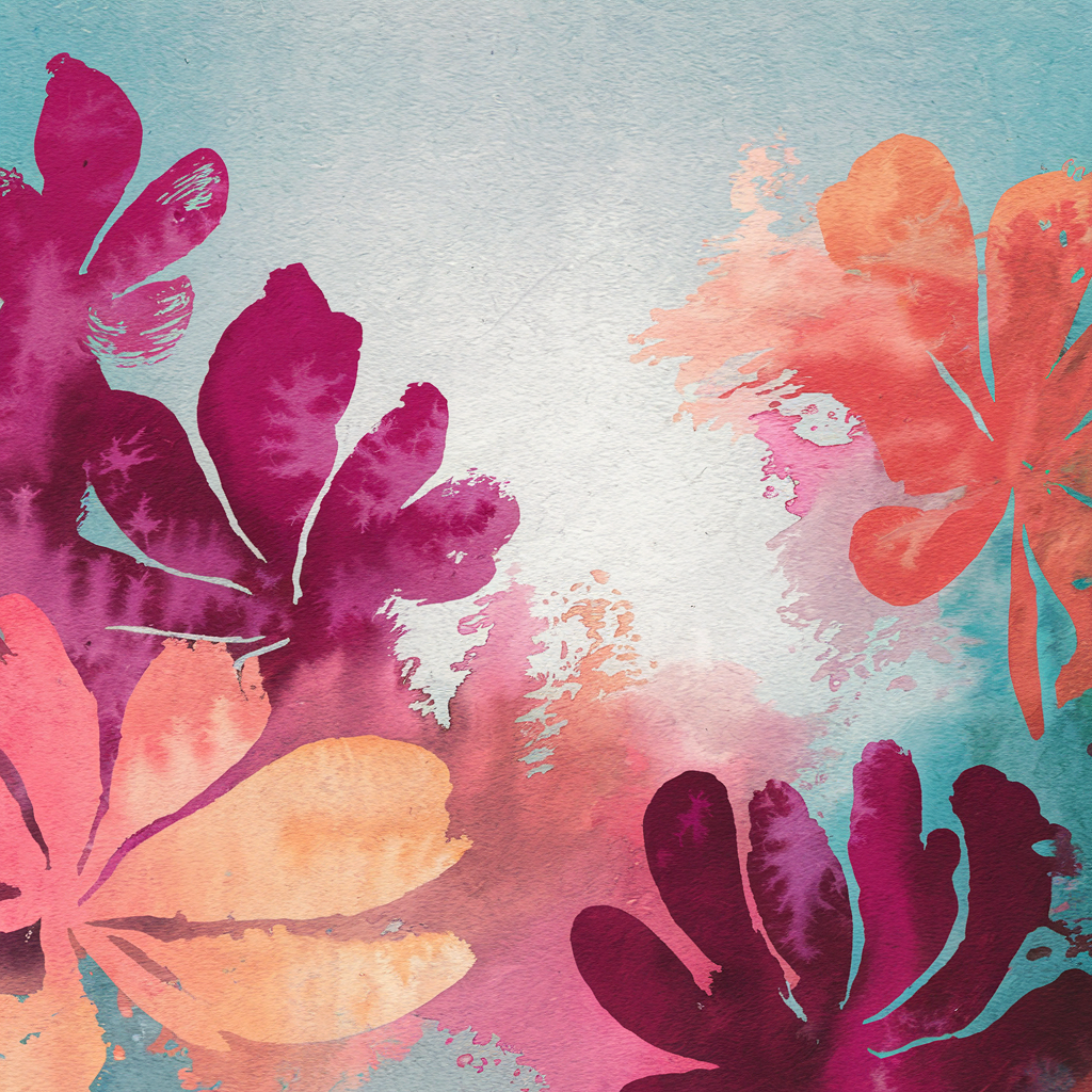 Floral Watercolor Digital Art Bundle – 4 Colorful Abstract Flower Prints, Instant Download Wall Art, Modern Botanical Prints - Image 4