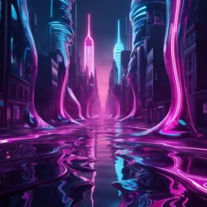 Cyberpunk Neon City & Vaporwave Desert Pack – Futuristic Digital Wall Art (Limited 15 Copies