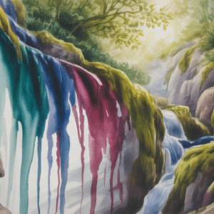Rainbow Waterfall Collection – Limited Edition Digital Art Bundle (1 of 15 Each)