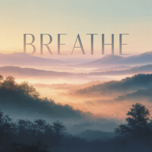 “Breathe” – Limited Edition Inspirational Wall Art | Tranquil Misty Landscape Digital Print (Only 15 Copies)