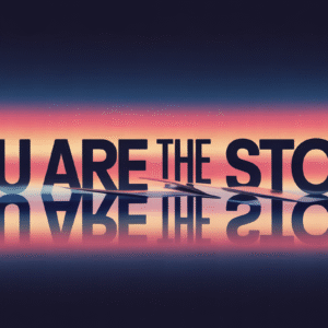 “You Are the Story” – Limited Edition Inspirational Typography Art Print | Sunset Reflection Design (Only 15 Copies)