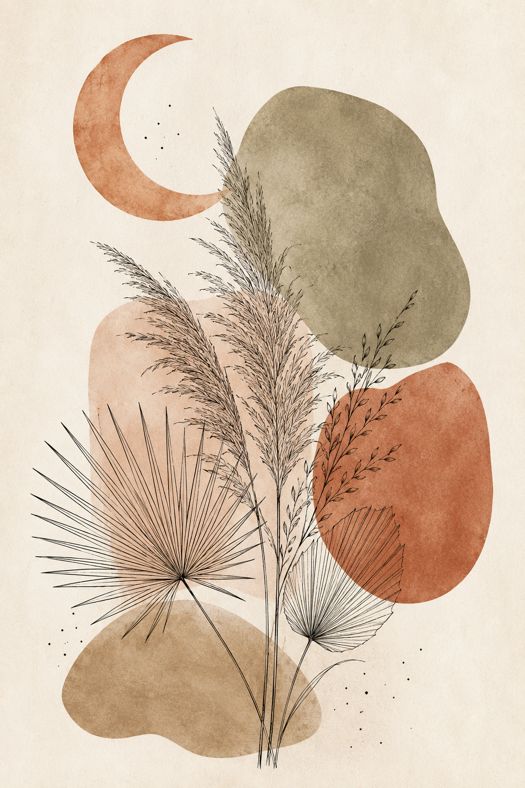 Abstract Boho Botanical